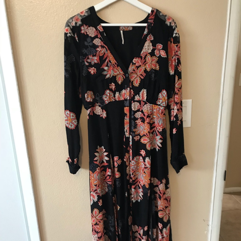Floral print midi dress